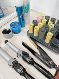 ヘアアイロン（ストレート用、コテ大小（カール用）
ホットカーラーもご利用頂けます。 - myclosetヘアセットブース レンタルサロンの設備の写真