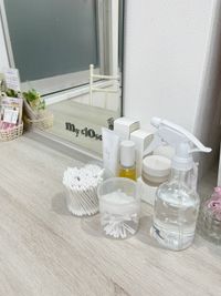 ご自由にお使い頂ける、アメニティ。
次亜塩素酸水の消毒液を設置しています。 - myclosetヘアセットブース レンタルサロンの設備の写真