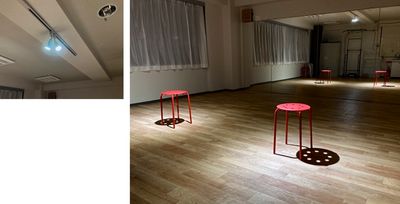 ライトの角度を変えることで２人に照明を当てることもできます。（スポットライト使用） - レンタルスタジオDAYS 与野店 レンタルスタジオDAYS 与野２階の室内の写真