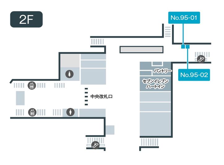 北側通路 95-01 - テレキューブ JR西日本 高槻駅 改札外