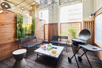 【D6_501】 BBQ設備あり！ 屋外シアター 付きテラスルーム★ 福岡天神中心地 - Daimyo6