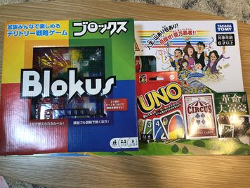 人生ゲーム
ブロックス
uno
トランプ - shin新大阪 パーティースペースの設備の写真