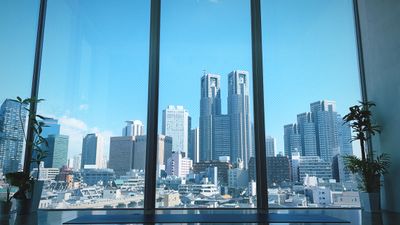 開放感あふれる絶景ヨガスタジオです。 - ヨガスタジオ YOGIWAY 【閉店】都内No.1の絶景ヨガスタジオの室内の写真