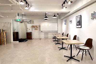 中央の稼働壁面から、入口側を見たスタジオ - 渋谷セレクトスペース 渋谷セレクトスペース（控え室３部屋完備）の室内の写真