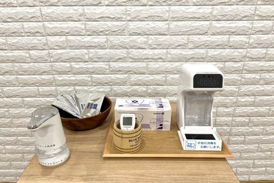 コロナウイルス対策グッズ - 渋谷セレクトスペース 渋谷セレクトスペース（控え室３部屋完備）の設備の写真