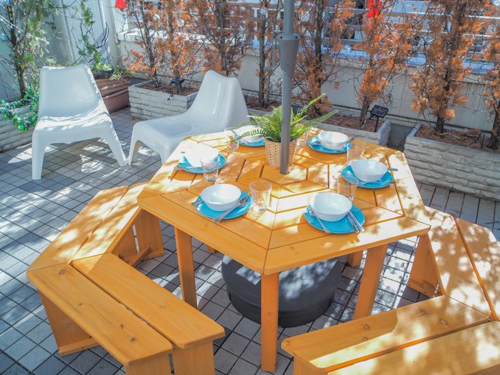 ☆夏ガーデン☆心斎橋Partyスペース 飲み会/たこパ/鍋パ - YearRoom心斎橋屋上レンタルPartyスペース