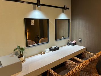 ドレッシングスペースです。 - 美活テラスレンタルサロン 橋本駅から徒歩５分のレンタルシェアサロン！定期利用募集中！の室内の写真