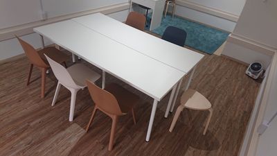  レンタルスペース【Blue season】  スタイリッシュ空間で会議・面接・撮影・テレワーク・ママ会・女子会の室内の写真