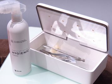 消毒剤及び消毒器無料でご利用来ます - シェア＆レンタルサロン　ELS（エルス） サロンレンタル施設の室内の写真