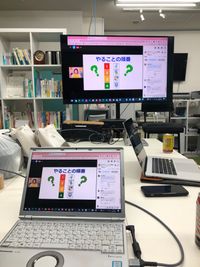 【ご利用例】
オンライン会議のハイブリッドセミナー - スタジオ スターネス 吹上、今池のレンタルスペース、スタジオの室内の写真