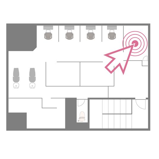 まつ毛、眉毛に最適♪ベットの半個室スペース♪ - シェアサロンRoom59仙台/美容師/アイリスト/ネイリスト/