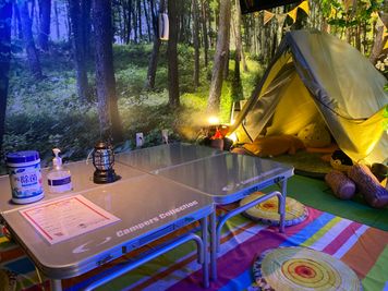 ⛺雨の日でもキャンプ・全天候型インドアキャンプ場⛺テントとワタシ 🏳‍🌈💓Girls Kiyanp　Party💓🏳‍🌈の室内の写真