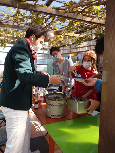 ブドウ棚ハウスとBBQパーティー(定員6名） - コウノトリの里の宿