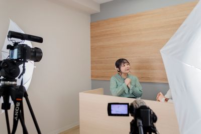 You Tube動画の収録撮影風景 - コワーキングスペースAxEL,-アクセル- 動画撮影、オンライン配信スタジオの室内の写真