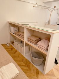 予備タオルなどもご準備しております
タオルウォーマー有 - M DOT + カフェ風レンタルサロンの設備の写真