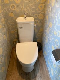 壁紙とランプが自慢のトイレです。おひとりでどうぞ！ - レンタルスペースDanceGarden モリスのDanceGarden❣ノースライトで癒しの時を❣の室内の写真