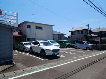 駐車場縦列2台可 - ナカジマハイツ 総和建工西焼津貸スペース、貸会議室、自習室の入口の写真