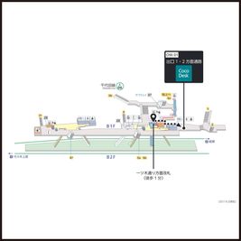 赤坂駅の構内図 - CocoDesk [OW-01] 赤坂駅　出口1・2方面通路　１番ブース CocoDesk [OW-01]のその他の写真