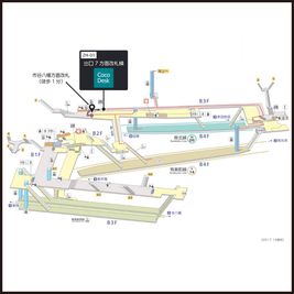 市ケ谷駅の構内図 - CocoDesk [ZH-01] 市ケ谷駅　出口7方面改札横　１番ブース CocoDesk [ZH-01]のその他の写真