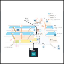 京急久里浜駅の構内図 - CocoDesk [OC-01] 京急久里浜駅　西口通路　１番ブース CocoDesk [OC-01]のその他の写真