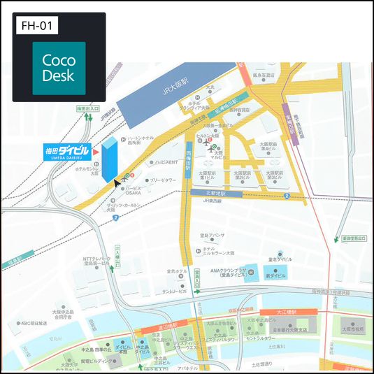 CocoDesk [FH-01] - CocoDesk [FH-01] 梅田ダイビル　B1F エントランスホール　１番ブース