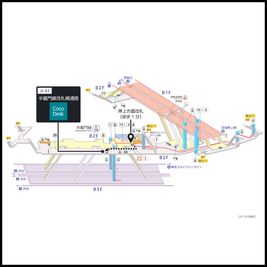 押上駅の構内図 - CocoDesk [JJ-01] 押上駅　半蔵門線改札横通路　１番ブース CocoDesk [JJ-01]のその他の写真
