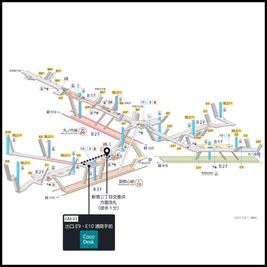 新宿三丁目駅の構内図 - CocoDesk [GM-01] 新宿三丁目駅　出口E9・E10通路手前　１番ブース CocoDesk [GM-01]のその他の写真