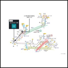 新御茶ノ水駅の構内図 - CocoDesk [VJ-02] 新御茶ノ水駅　出口B4-B7方面　２番ブース CocoDesk [VJ-02]のその他の写真