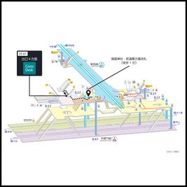 九段下駅の構内図 - CocoDesk [ZZ-01] 九段下駅　出口4方面　１番ブース CocoDesk [ZZ-01]のその他の写真