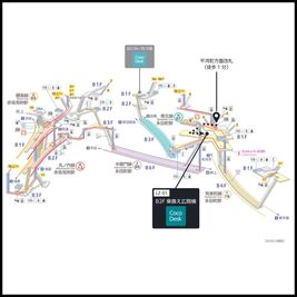 永田町駅(改札内)の構内図 - CocoDesk [LZ-01] 永田町駅(改札内)　B2F乗換え広間　１番ブース CocoDesk [LZ-01]のその他の写真