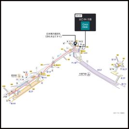 三越前駅の構内図 - CocoDesk [ZX-01] 三越前駅　出口B6方面　１番ブース CocoDesk [ZX-01]のその他の写真