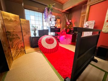 花魁の撮影などにも利用可能な和室 - studio THE SHARAKU 五反田・戸越エリアの自然光の入るハウス撮影スタジオの室内の写真