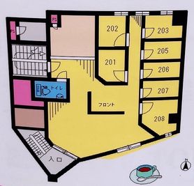 2Fマイルームの全体図 - マイルーム西巣鴨 多目的スペース２０８の設備の写真