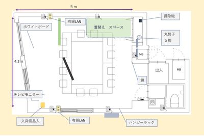 【メイプル】新宿タカシマヤ前 レッスンスペース・貸し会議室の室内の写真