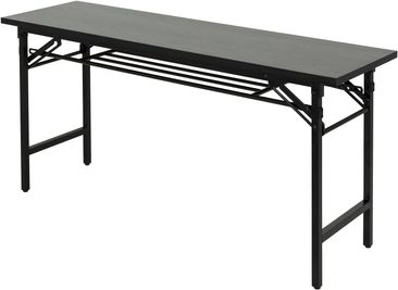 【オフィスコム 折りたたみ会議テーブル ブラック DMB-1545-BK】
３人用テーブル棚付き　幅1.5m×奥行45cm×高さ70cm 合計２つあります。 - SHARE TAKANAWA パーティールームの設備の写真