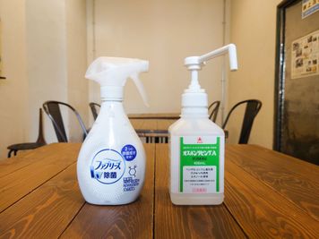 コロナ感染予防対策も行っております - さがつく craft & cafe　レンタルスペース ミーティングルームの設備の写真