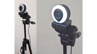 LED照明付きWEBカメラ - RS（リモートスタジオ） リアル＆バーチャル対応オフィスルームの設備の写真