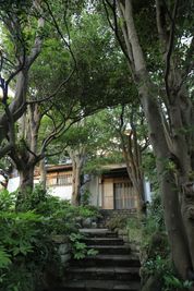 玄関へのアプローチ - 鎌倉古民家スタジオ 縁樹庵 竹林・庭つき古民家撮影ハウススタジオの入口の写真