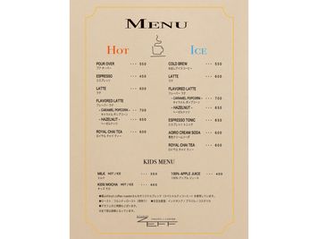 ドリンクメニュー - STUDIO ZEFF photo + coffee 貸しスタジオ、レンタルスペース、ギャラリー、多目的スペースのその他の写真