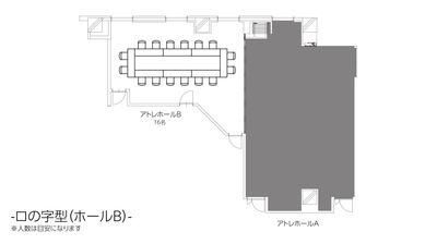 会場レイアウトについてはこちらの3種類の中からご指定いただきます。ご予約時にご希望レイアウトをお伝えください。 - アトレ大森ホール ホールBのその他の写真