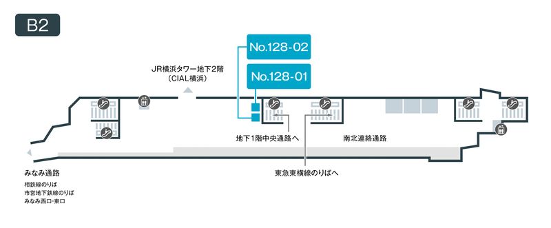 128-02 - テレキューブ 横浜駅　南北連絡通路