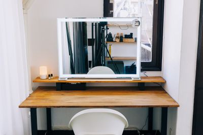ライト付きミラーとアロマ加湿器が有ります。 - atelier obscura 01 馬込 atelier obscura 01 【 馬込 】の室内の写真