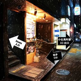 日比谷線　小伝馬町駅　３番出口　徒歩０分 - メトロシティ小伝馬町２０２　Ｃｒａｆｔ　ｄｉｐ　３ｎｏｗａ 日本橋小伝馬町　Craftdip 3nowa　レストランカフェ　の入口の写真