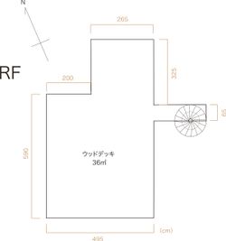 屋上間取り図 - studio PLOTの室内の写真