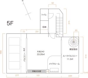 5階間取り図 - studio PLOTの室内の写真