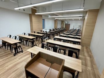 【縦長なので、司会台からも全体を見渡しやすいです】 - 【閉店】TIME SHARING 水道橋  【閉店】3Aの室内の写真