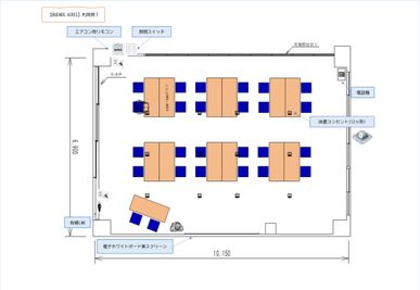使用例１対面型 - 大冷工業本社ビル 4F －クロスコ－ 大会議室 BUENOS AIRESの室内の写真