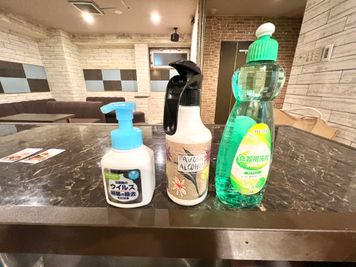 手洗い、消毒液、食器洗剤 - 紅茶屋 417TEA レンタルスペース／多目的スペース／演奏練習などにもの設備の写真