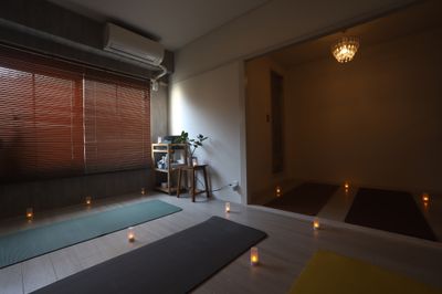 お部屋です（LEDキャンドルライト使用イメージ）。 - あくびのすき間　芦屋川店 🚩新規OPEN レンタルスタジオの室内の写真