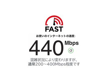 実測200～400Mbps - FINEDAY浜松町 レンタルスペースの設備の写真